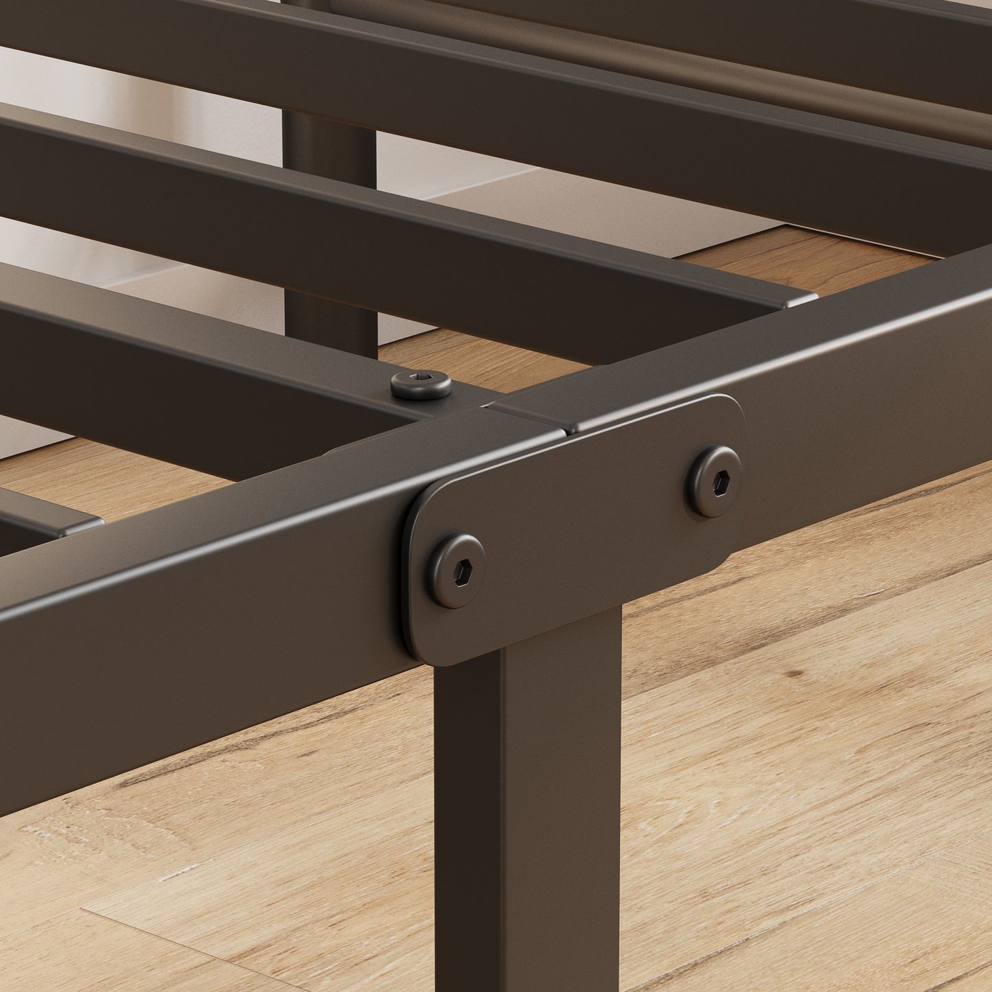 QFTIME 14 inch Twin Size Metal Daybed Frame, Metal Slats Support, Twin Sofa Bed Daybed Frame for Living Room, No Box Spring Needed