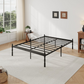 QFTIME 18" Queen Metal Platform Bed Frame with Anti-Slip Stoppers, Heavy Duty Mattress Foundation