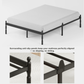 QFTIME 12" Queen Metal Platform Bed Frame with Anti-Slip Stoppers, Heavy Duty Mattress Foundation