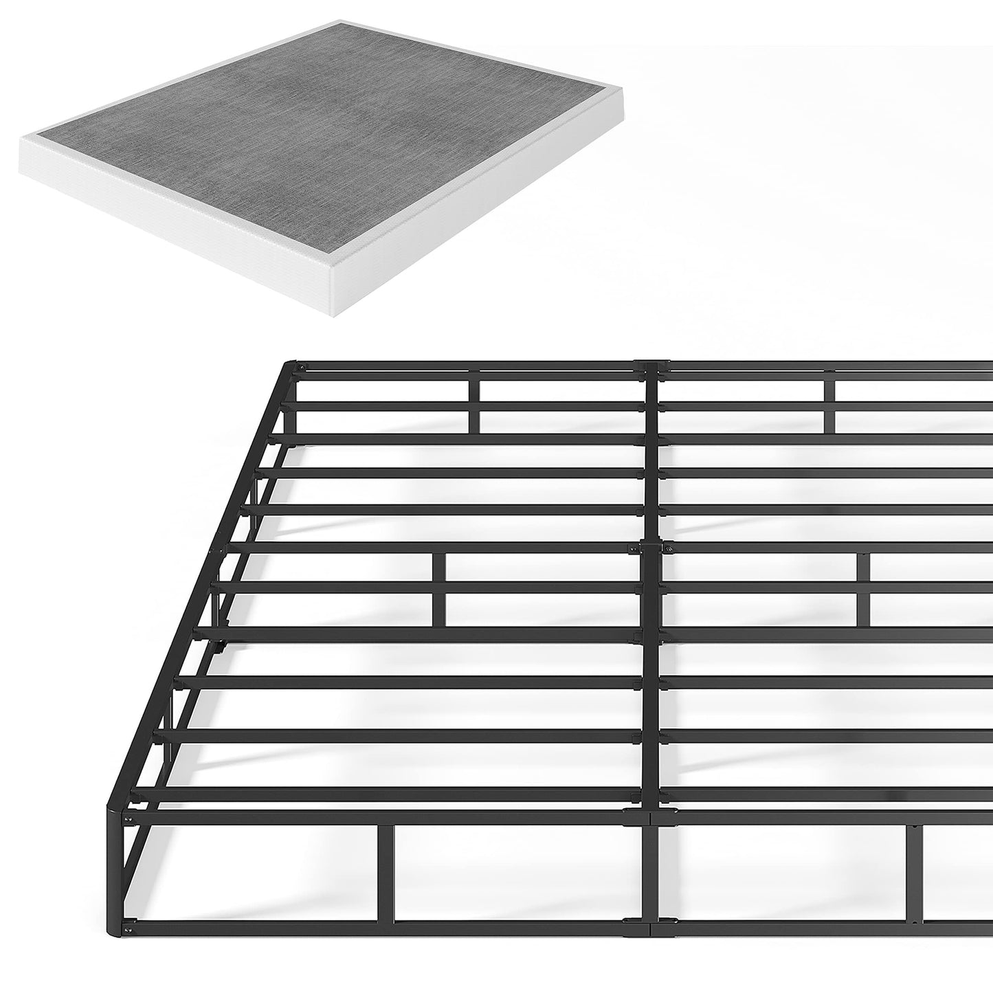 QFTIME 9" Metal Queen Box Spring, Mattress Foundation, Heavy-Duty, Easy Assembly