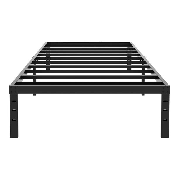 QFTIME 16 inch Metal Platform Bed Frame, Black