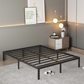 14" Metal Bed Frame with Steel Slats, Heavy Duty Mattress Foundation