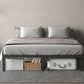 14" Metal Bed Frame with Steel Slats, Heavy Duty Mattress Foundation